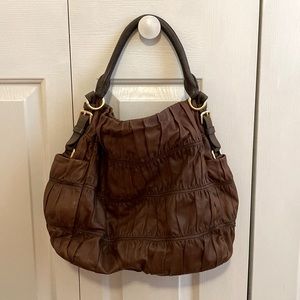 Stunning Vintage Brown Leather Prada Purse